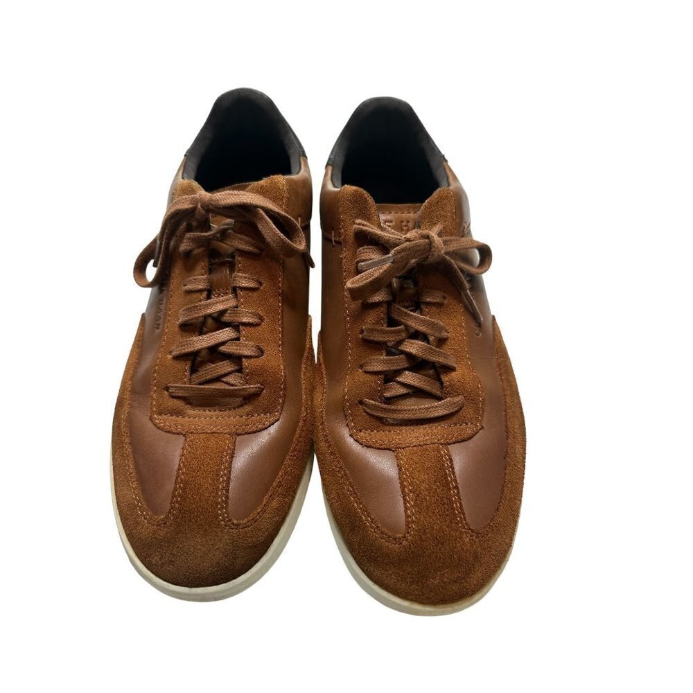 Cole Haan, Brown leather and suede tennis shoe Men's size 8 - Picture 2 of 8